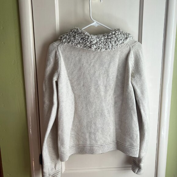 Gap Wool Cardigan with Boucle Collar - Womens Medium - Picture 7 of 8